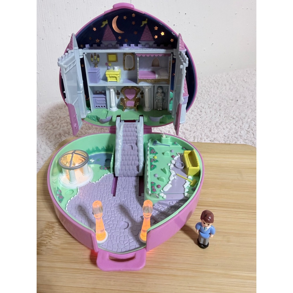 Bluebird Polly Pocket Starlight Castle Playset 1992 Works Extra Figures Vintage